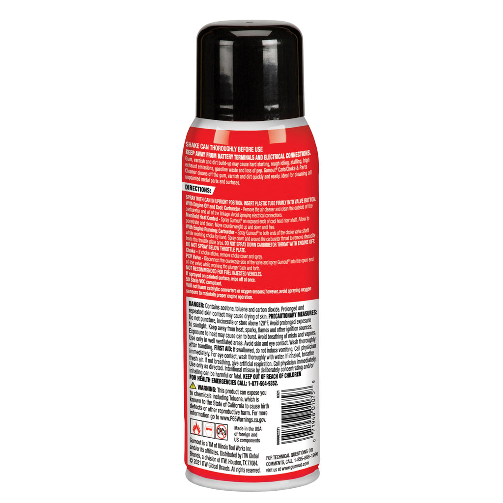 Gumout Carb & Choke Jet Spray Carburetor Cleaner, Pack of 2