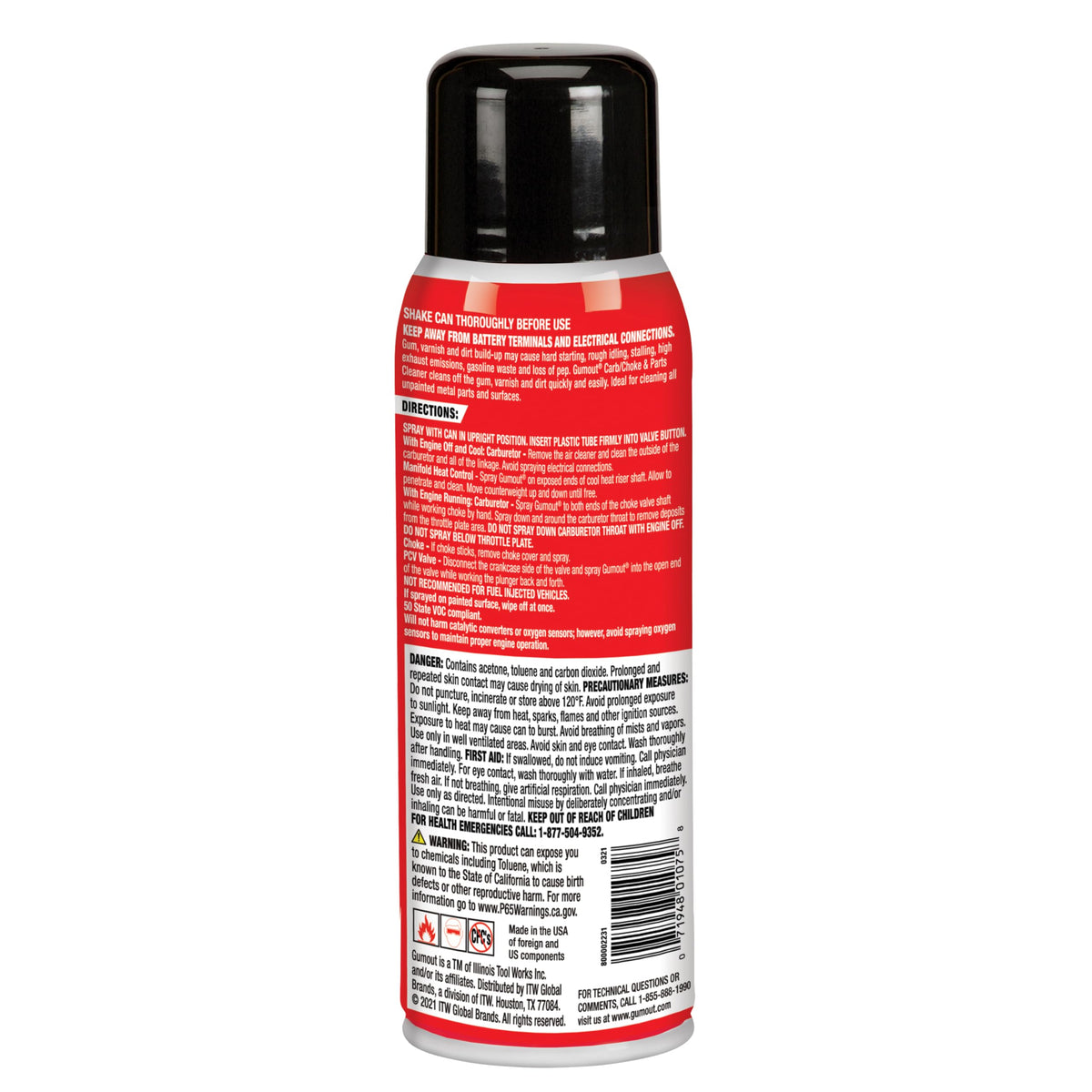 Gumout Carb & Choke Jet Spray Carburetor Cleaner, Pack of 2
