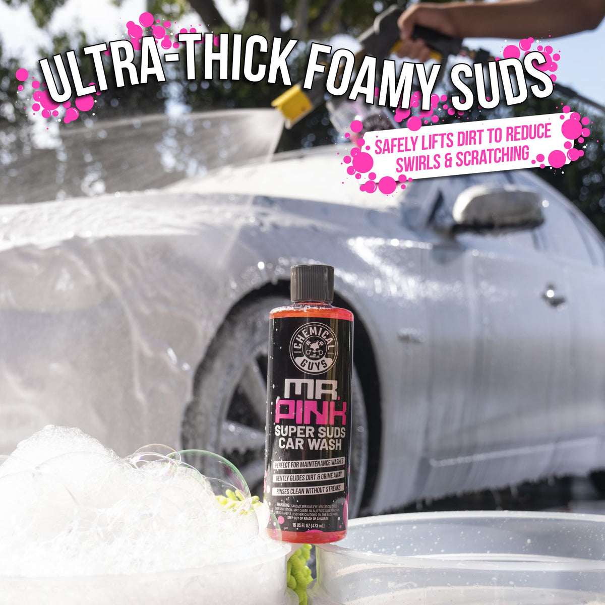 Chemical Guys, Mr. Pink Car Wash Soap, Foam Cannon & Bucket Wash, 64 oz