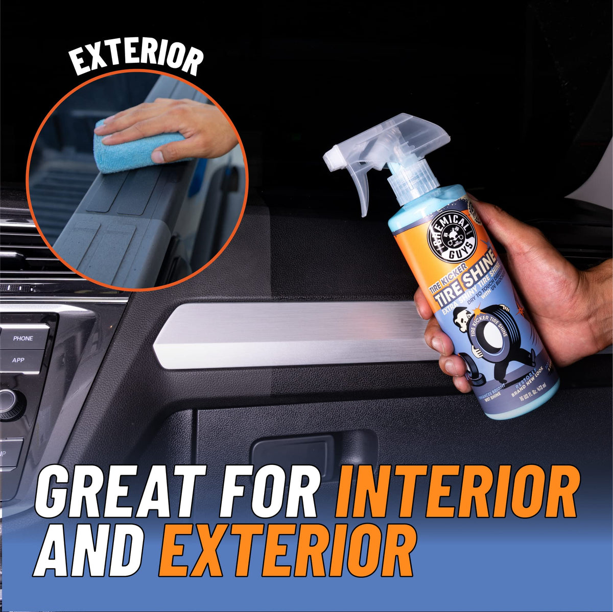 Chemical Guys, Tire Kicker Extra Glossy Tire Shine for Rubber & Trim, 16 oz