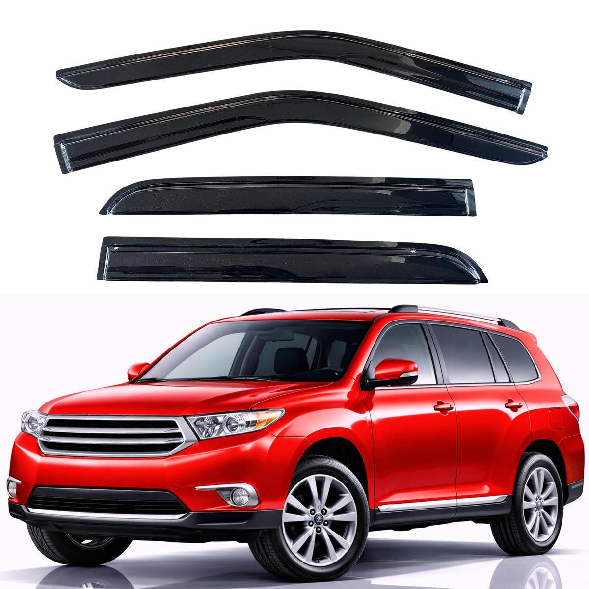 KPY Rain Guards Window Visors for 2015-2026 Ford F150 Crew/SuperCrew Cab