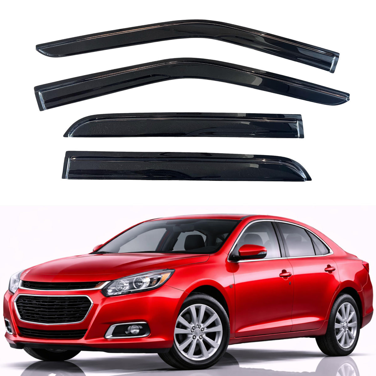 KPY Rain Guards Window Visors for 2015-2026 Ford F150 Crew/SuperCrew Cab