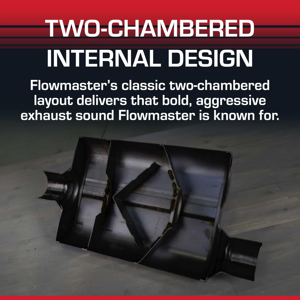 Flowmaster 40 Series Chambered Muffler – 2.50" Offset In / 2.50" Center Out