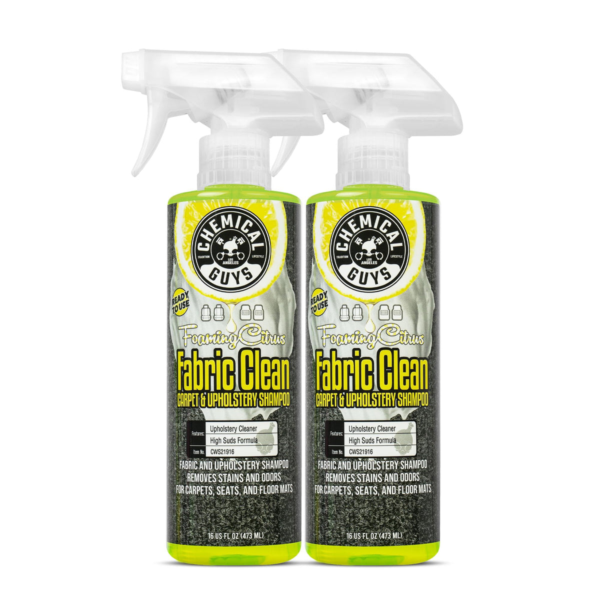 Chemical Guys, Citrus Fabric & Carpet Cleaner Spray with Brush Kit, 16 oz