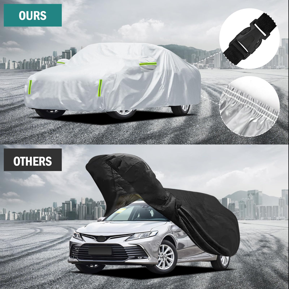 Waterproof Car Cover for Jeep Wrangler 4 Door 2006-2026 JK JL Windproof