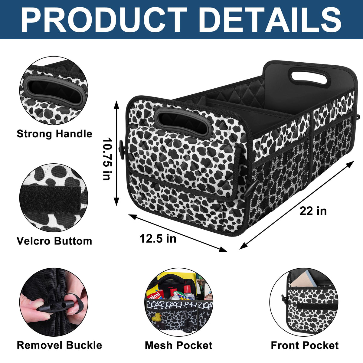 Deosk Car Trunk Organizer for SUV, Foldable Car Organizers and Storage