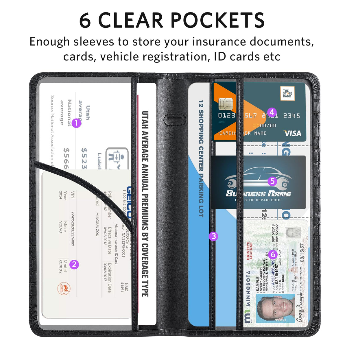 CoBak Car Registration and Insurance Holder