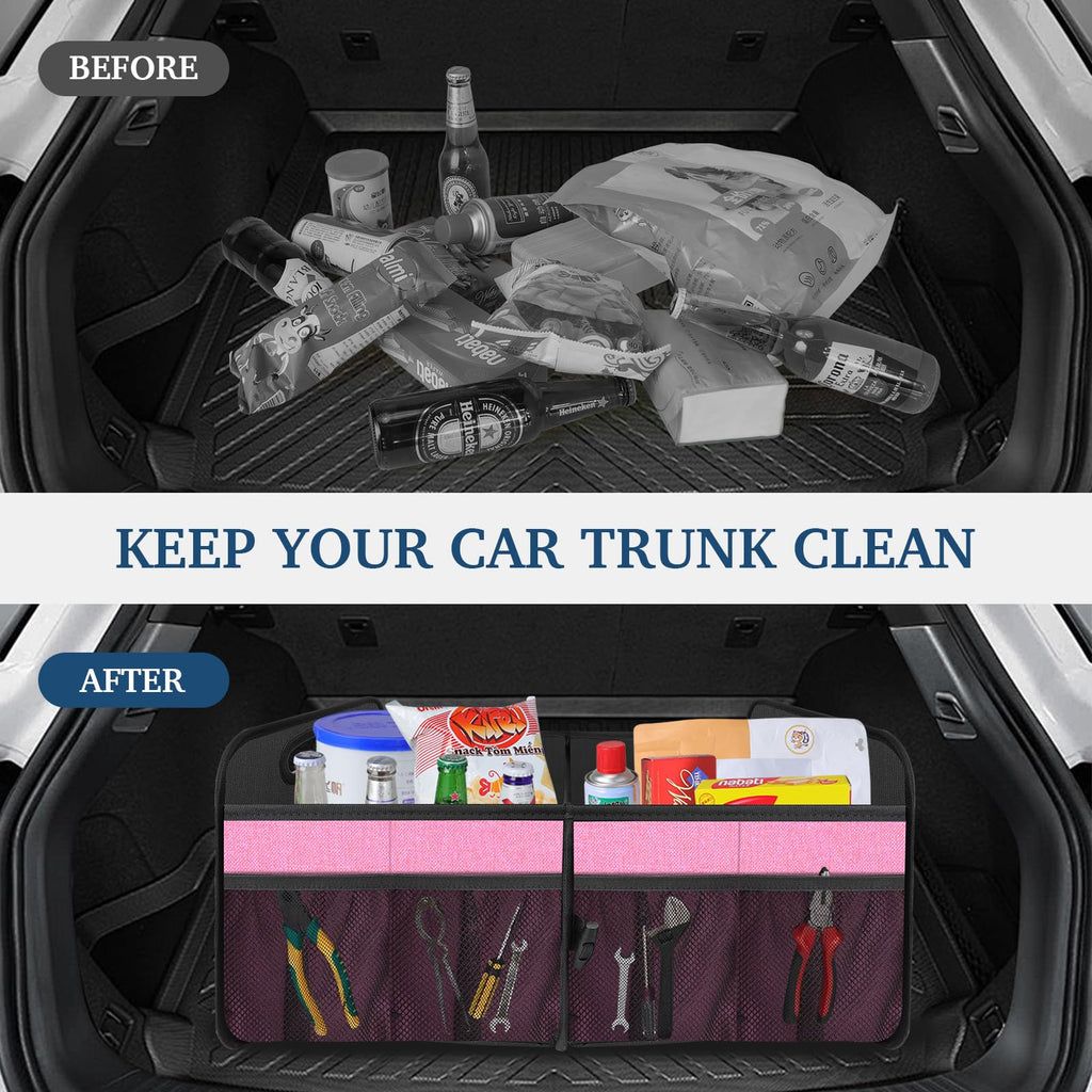 Femuar Car Trunk Organizer-Collapsible Car Storage for Suv/Jeep/Sedan