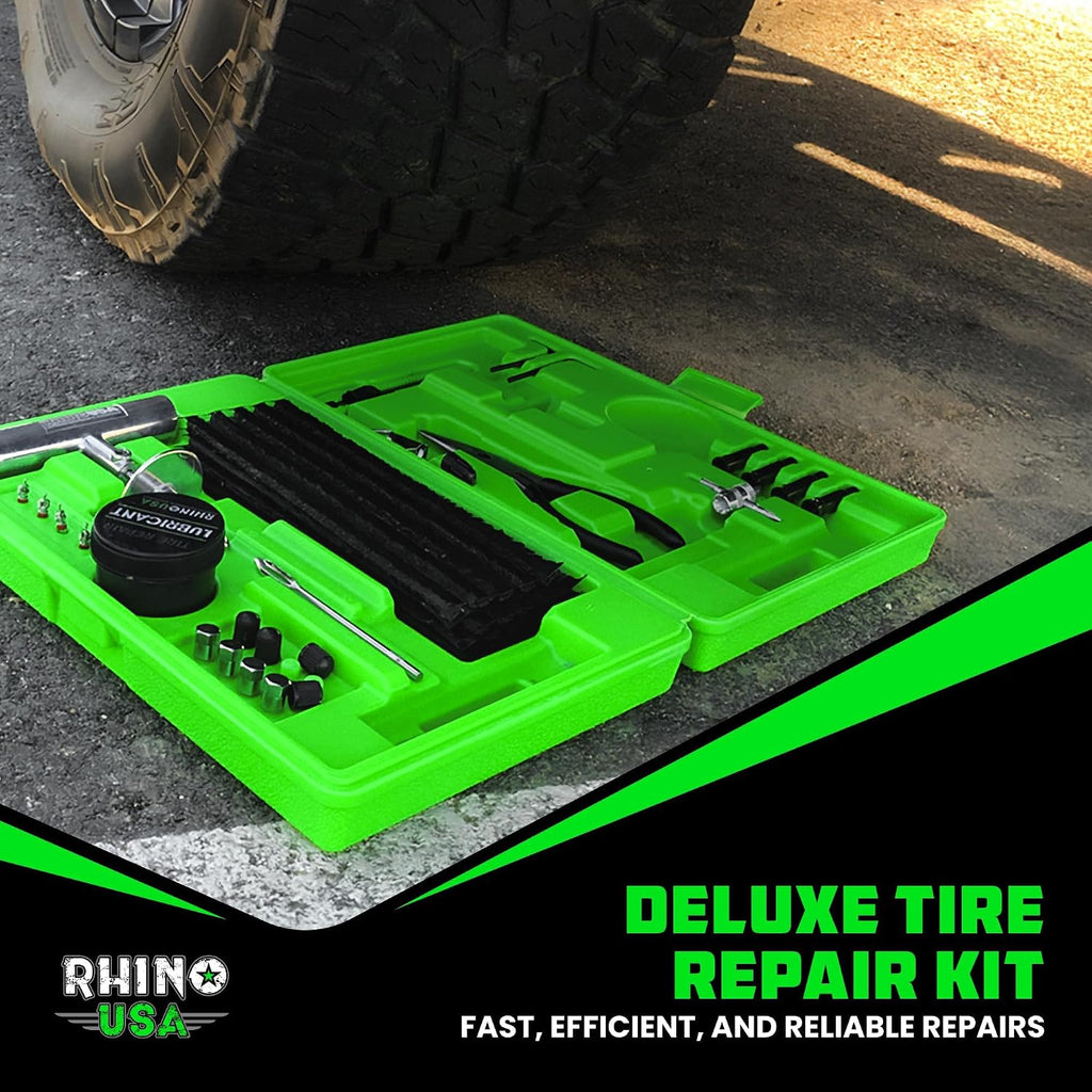 Rhino USA Tire Repair Kit (86-Piece) - Heavy Duty Tire Plug Kit