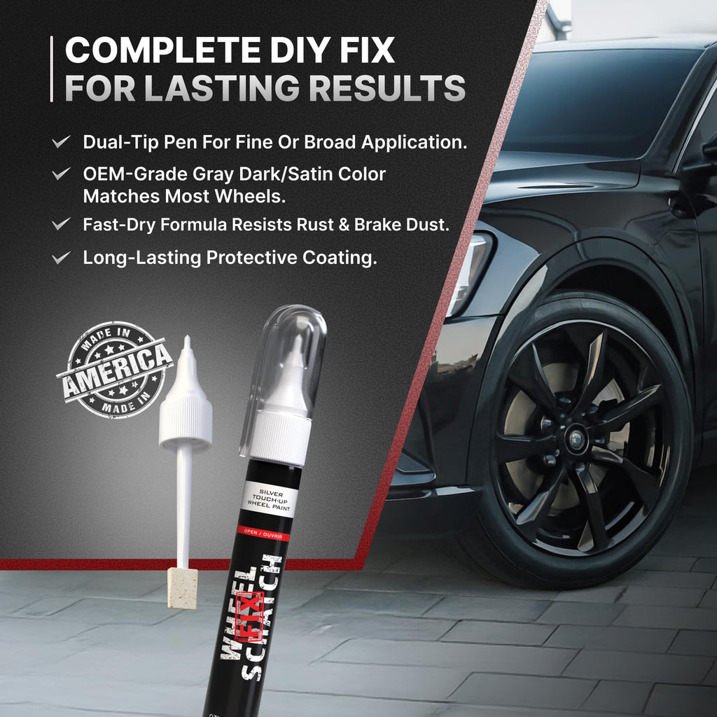 Wheel Scratch Fix® Gloss Black Rim Touch Up Paint, Wheel Scratch Repair Kit