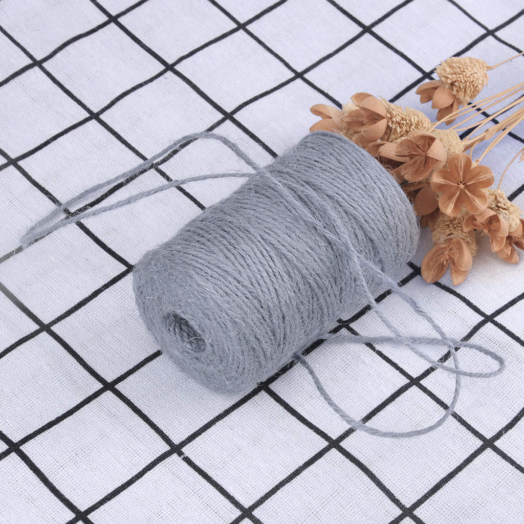 KINGLAKE Natural Jute Twine String 656 Feet 2mm Twine for Crafts Gift Wrapping Christmas Packing String for Arts Decoration, Wedding, Gardening