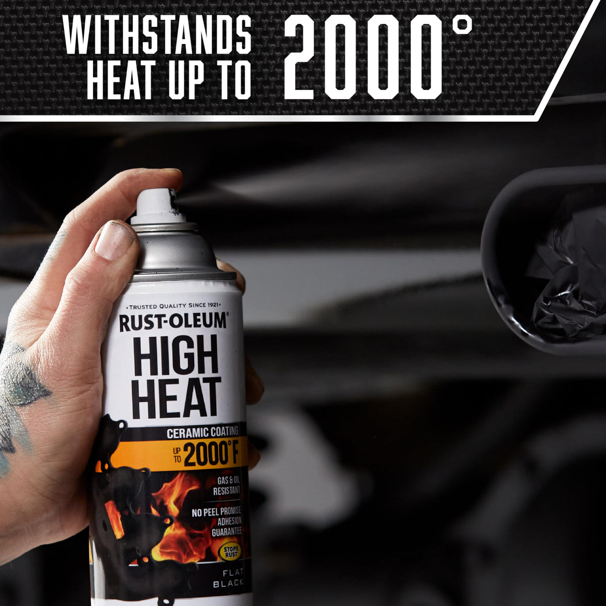 Rust-Oleum Automotive High Heat Spray Paint, Flat Aluminum