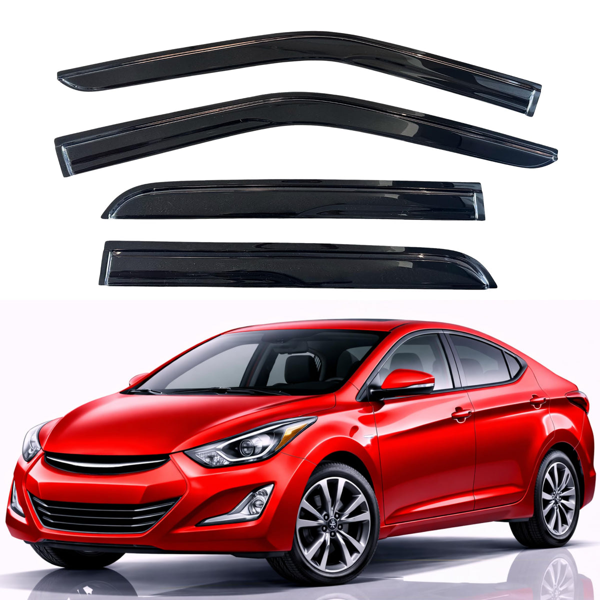 KPY Rain Guards Window Visors for 2015-2026 Ford F150 Crew/SuperCrew Cab