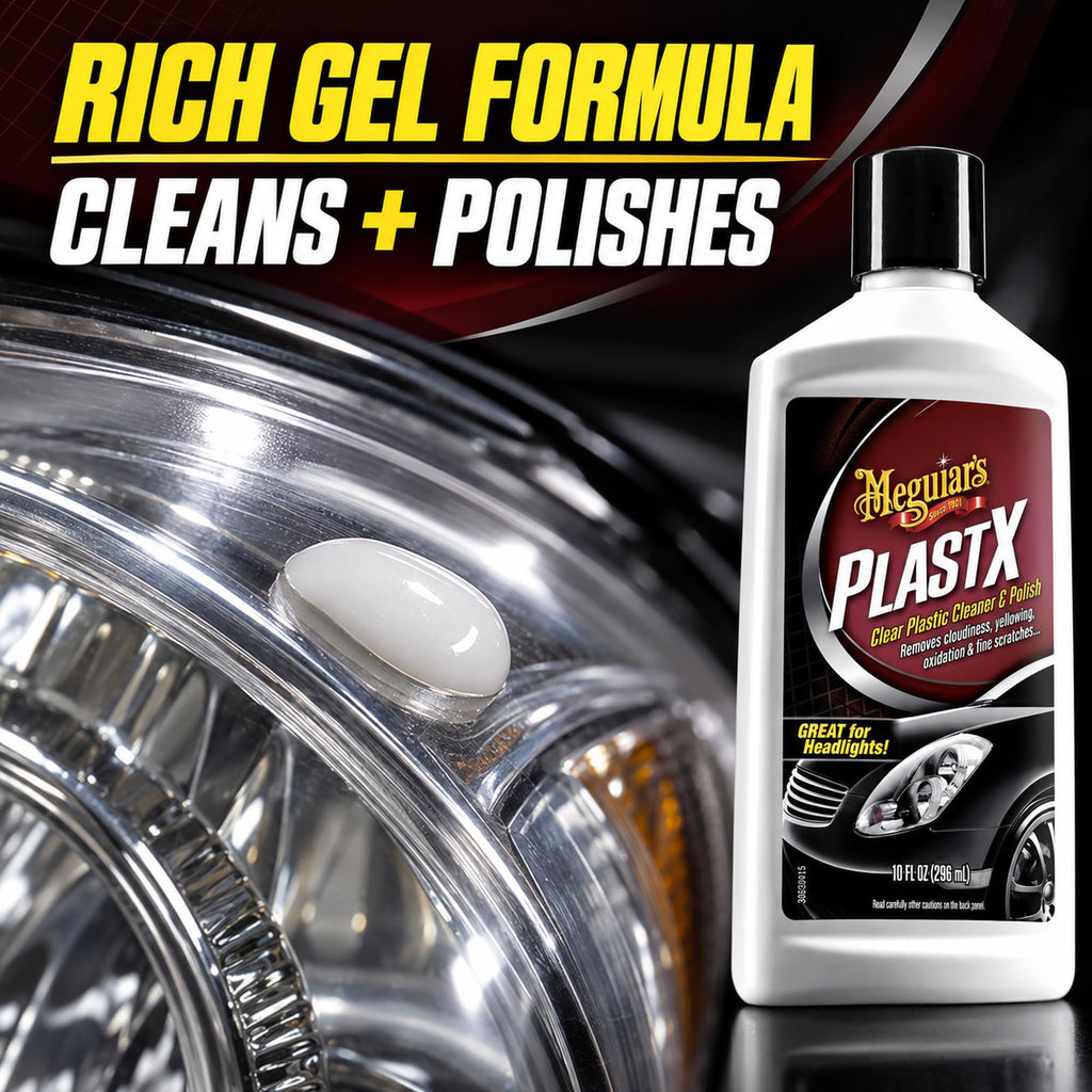 Meguiar's PlastX Clear Plastic Polish Headlight Restoration Polish, 10 Oz