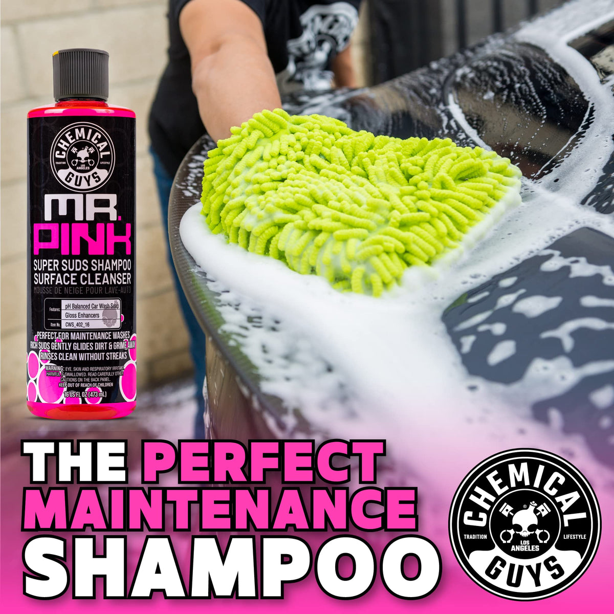 Chemical Guys, Mr. Pink Car Wash Soap, Foam Cannon & Bucket Wash, 64 oz