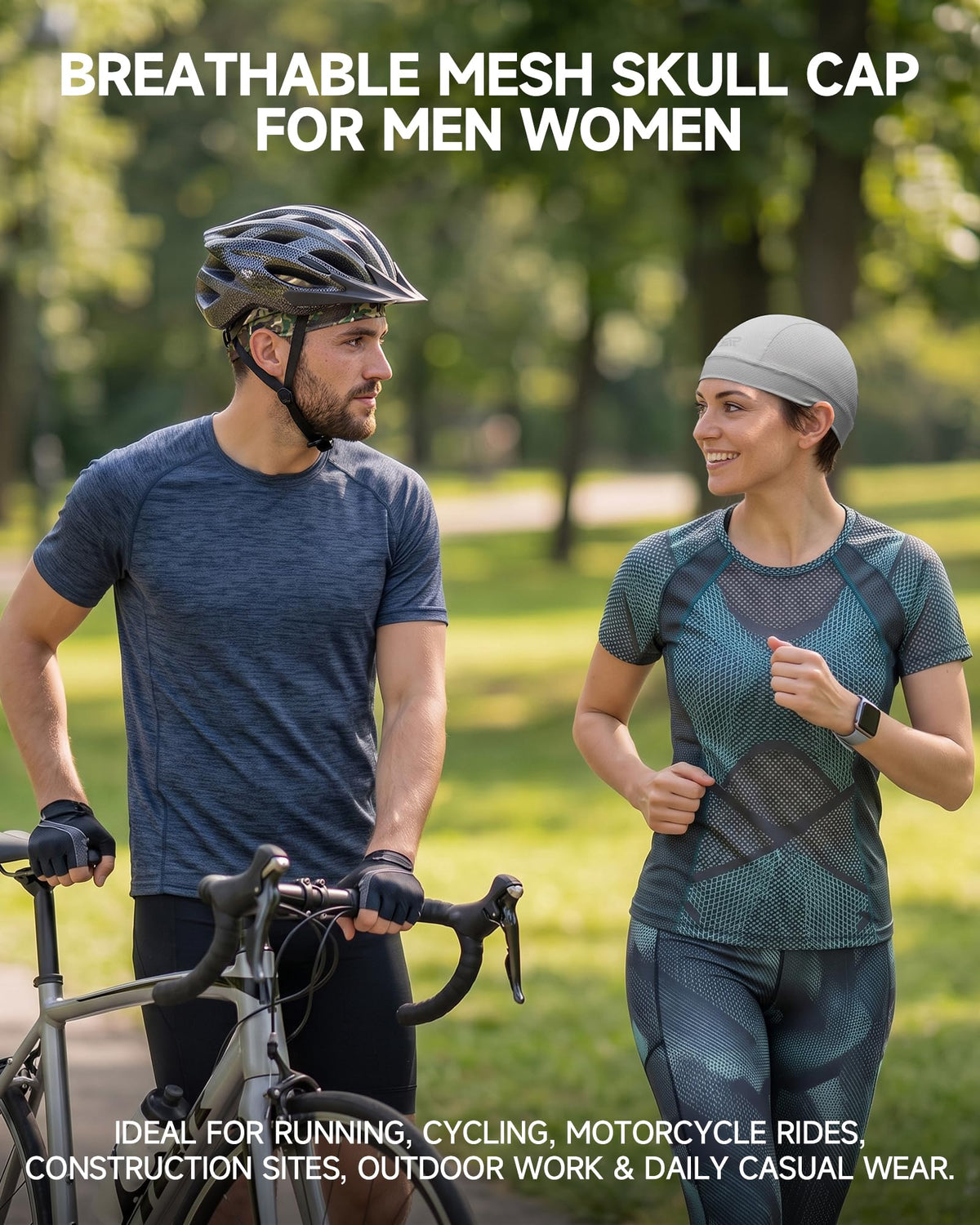 AUSFLUG Skull Cap Helmet Liner, Breathable Cooling Moisture-Wicking
