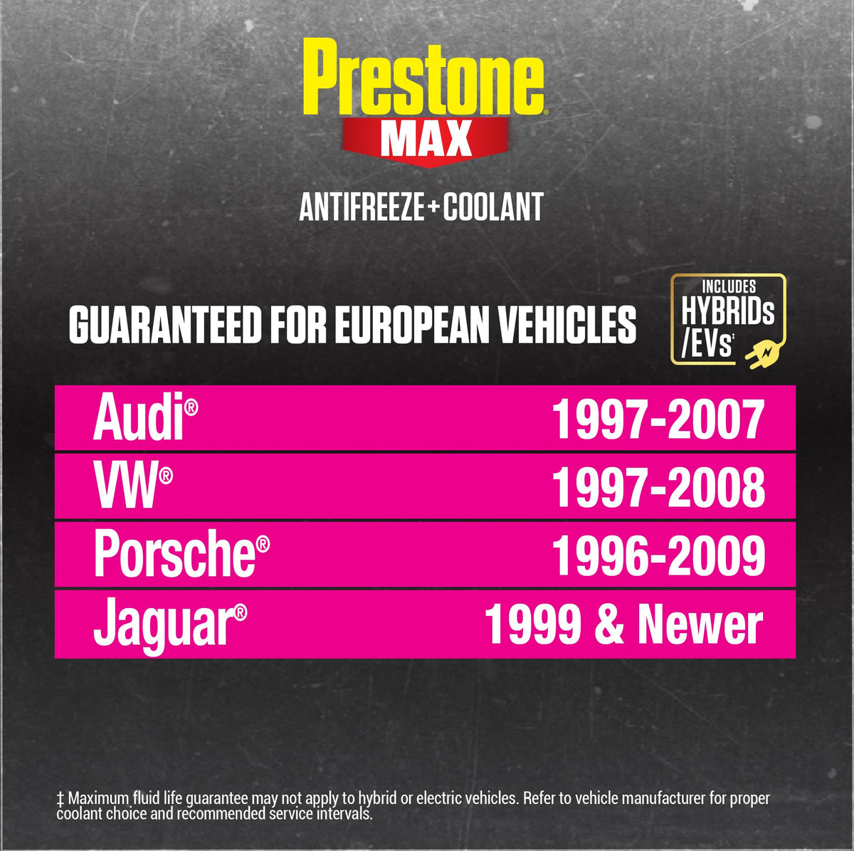 Prestone MAX Euro Violet 50/50 Antifreeze Automotive Coolant, Pack of One