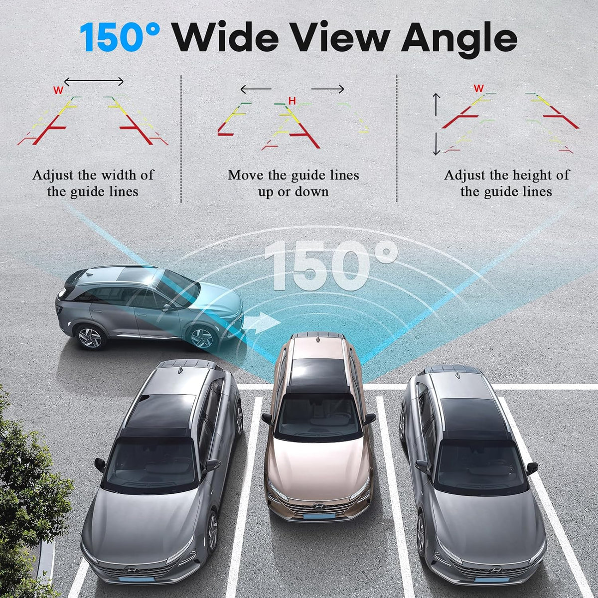 HD 1080P Backup Camera Plug & Play: Fast 60FPS Smooth Real-Time Clear View