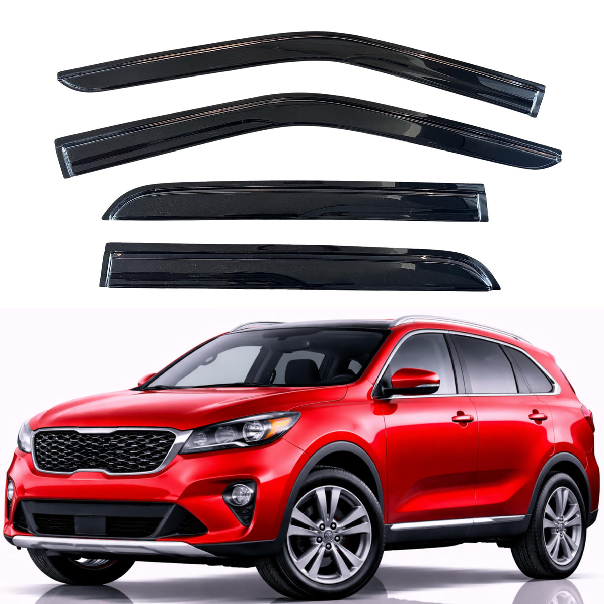 KPY Rain Guards Window Visors for 2015-2026 Ford F150 Crew/SuperCrew Cab