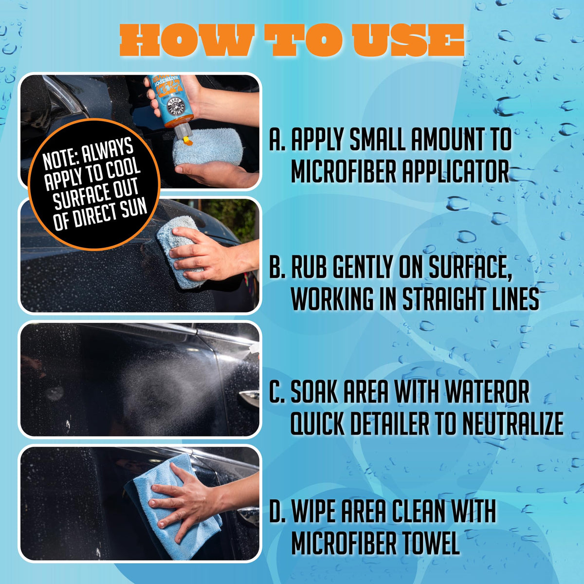 Chemical Guys, Heavy Duty Water Spot Remover Gel for Glass & Paint, 16 oz