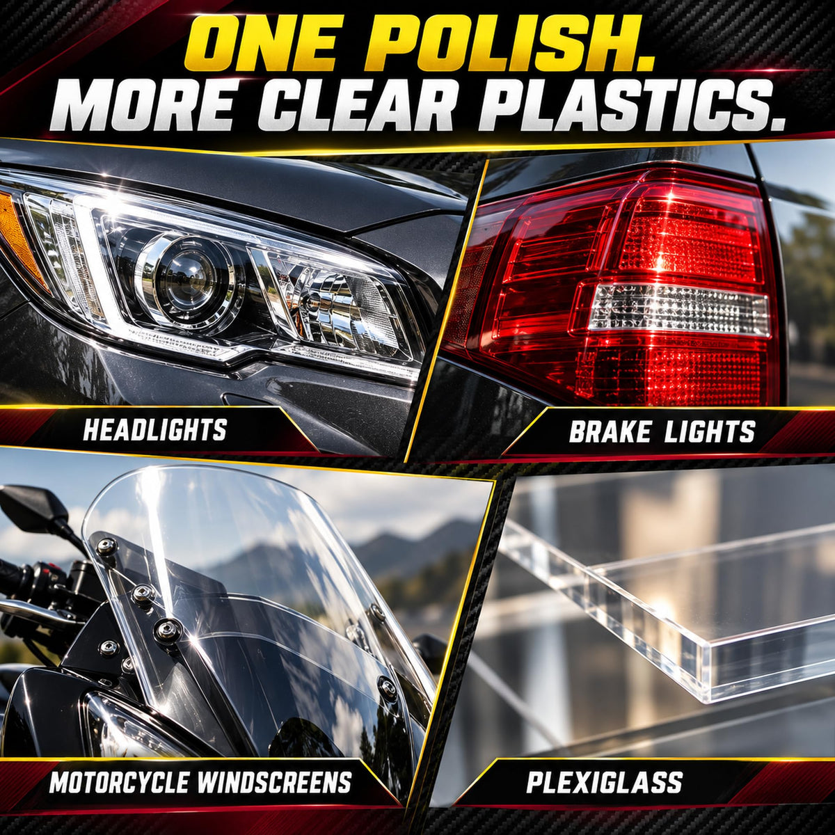 Meguiar's PlastX Clear Plastic Polish Headlight Restoration Polish, 10 Oz