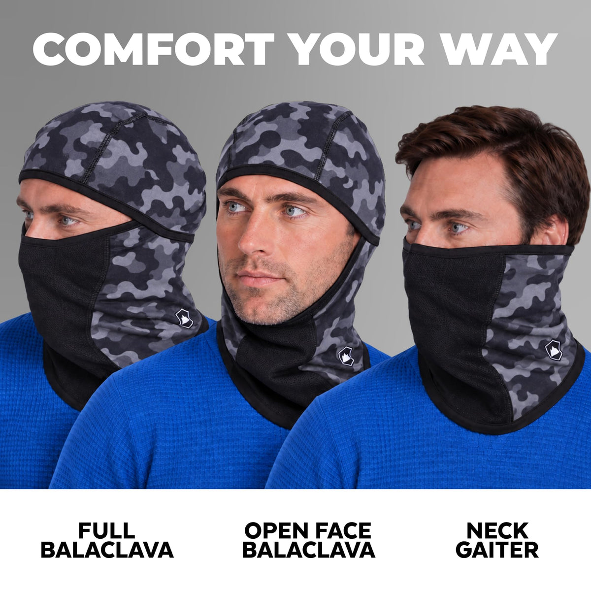 Tough Headwear Balaclava Ski Mask - Winter Shiesty Face Mask for Men Women - Cold Weather Gear for Skiing & Motorcycle Riding