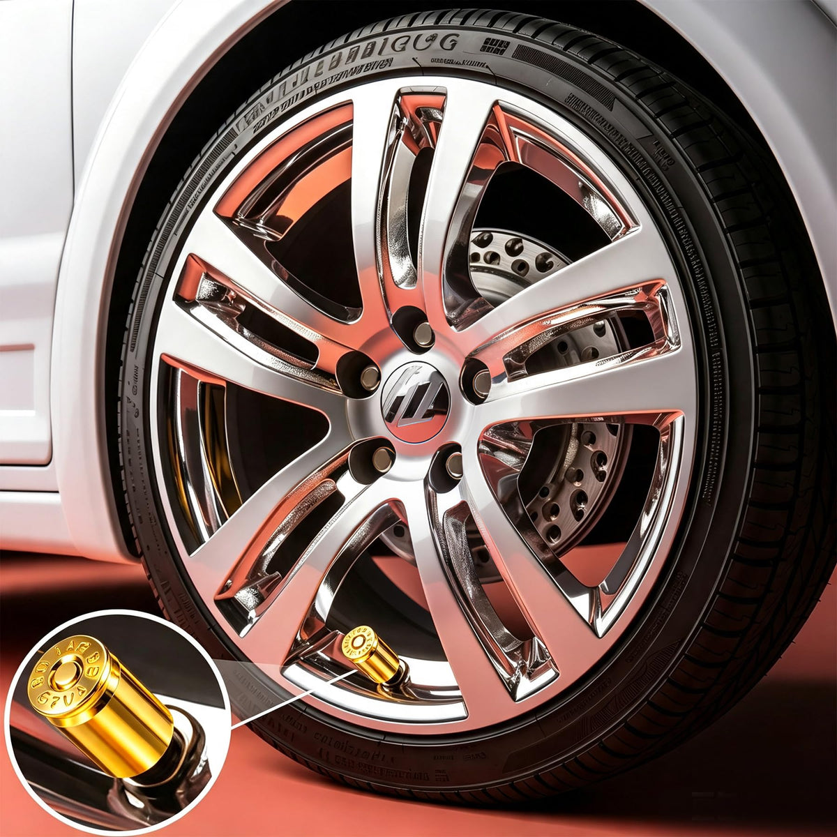 4PCS Bullet Shell Tire Valve Stem Caps, Aluminum Alloy Car Air Stem Cap, Universal Dustproof Tire Valve Stem Covers for Cars, SUV, Trucks, Bikes, Motorcycles, Bicycles (Black)