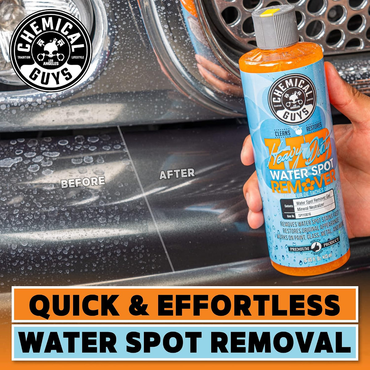 Chemical Guys, Heavy Duty Water Spot Remover Gel for Glass & Paint, 16 oz