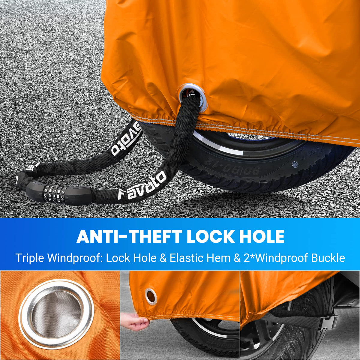Favoto Motorcycle Cover Waterproof Outdoor Motorcycle Cover Heavy Duty
