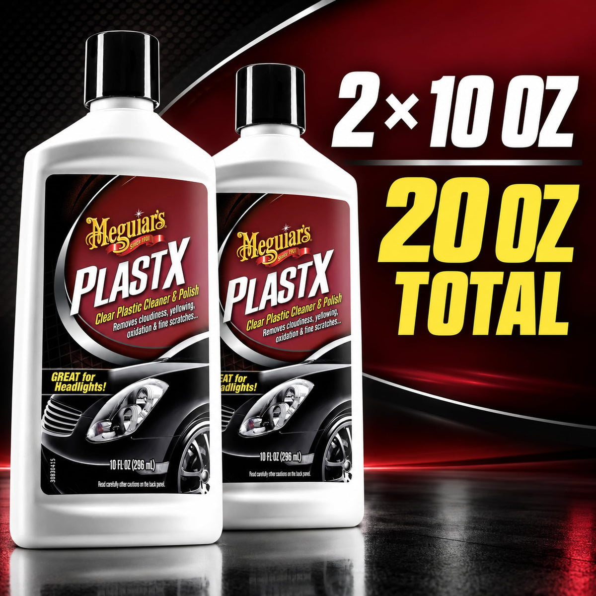 Meguiar's PlastX Clear Plastic Polish Headlight Restoration Polish, 10 Oz