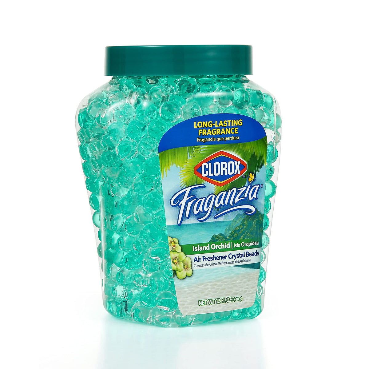 Clorox Fraganzia Crystal Beads Air Freshener, Island Escape Scent, 12 Fl Oz