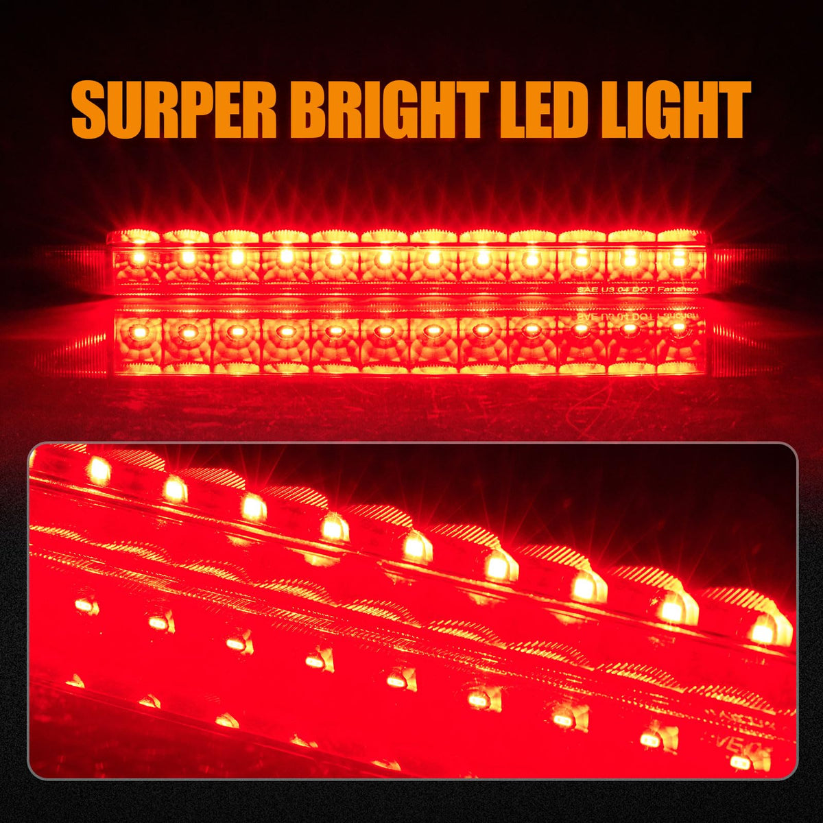 Third 3rd Brake Light, LED High Mount Stop Light for 1999-2007 Chevy Silverado GMC Sierra 1500 2500 3500 HD Classic, Rear Center Cab Roof Tail Cargo Lamp, Smoke Lens