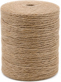 KINGLAKE Natural Jute Twine String 656 Feet 2mm Twine for Crafts Gift Wrapping Christmas Packing String for Arts Decoration, Wedding, Gardening