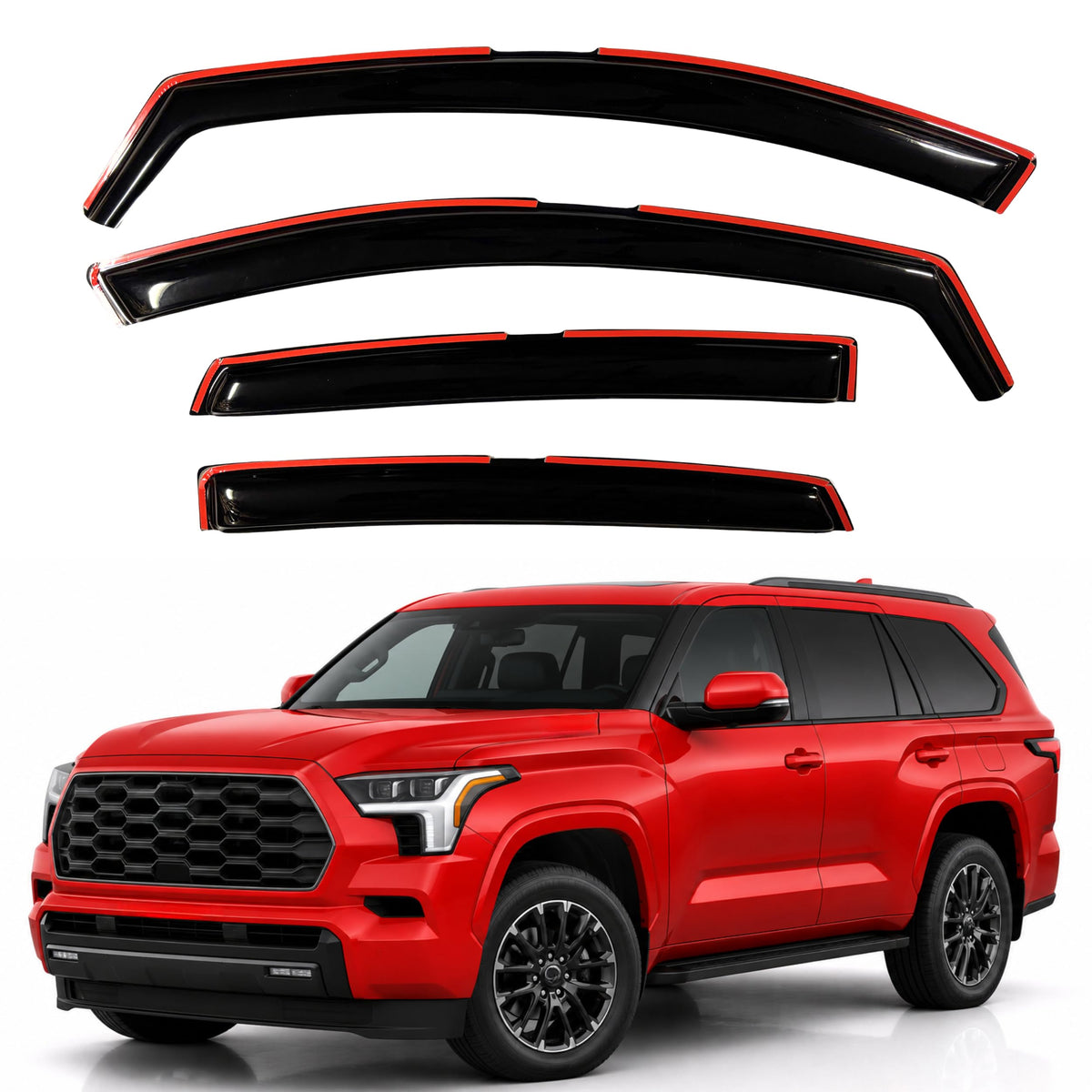 KPY Rain Guards Window Visors for 2015-2026 Ford F150 Crew/SuperCrew Cab
