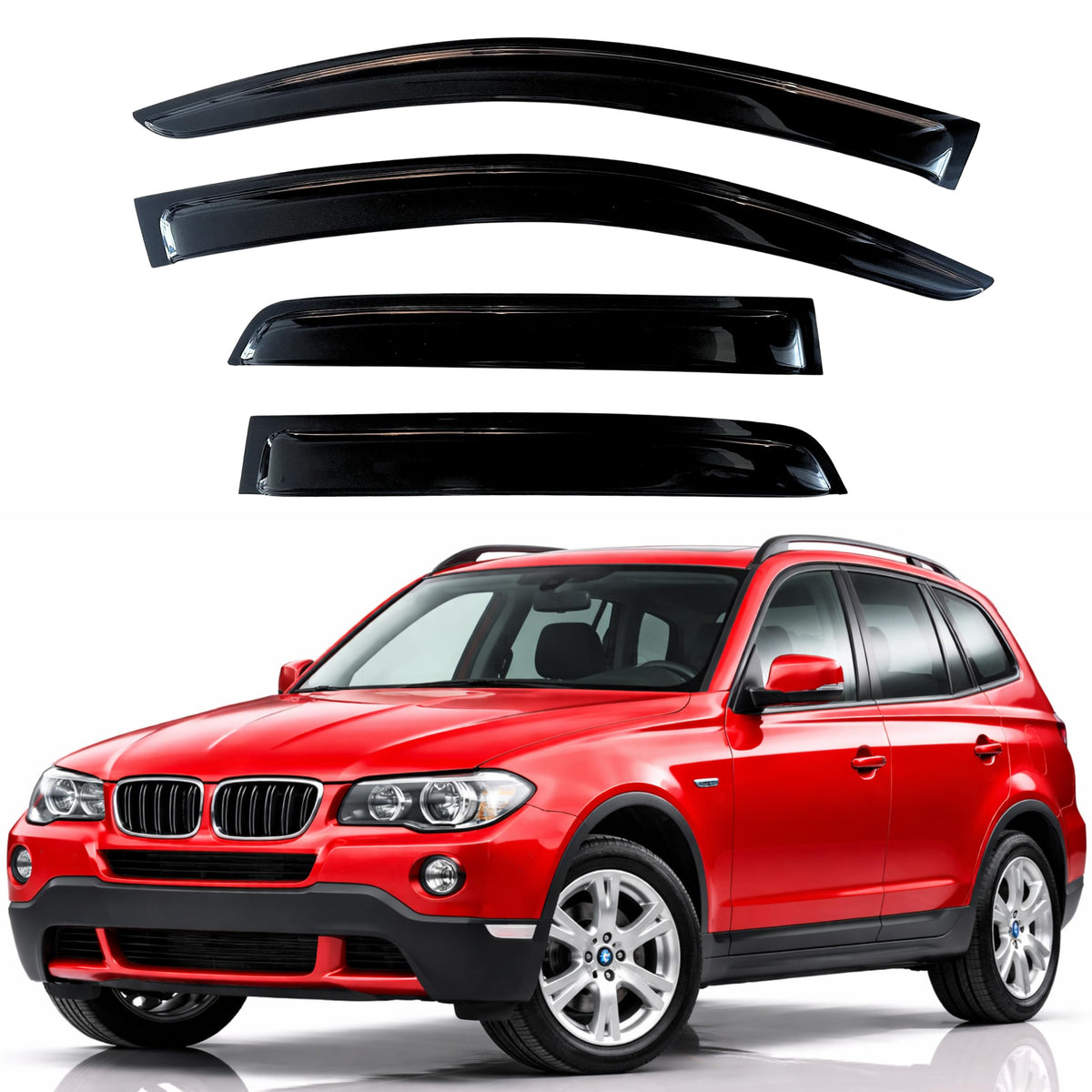 KPY Rain Guards Window Visors for 2015-2026 Ford F150 Crew/SuperCrew Cab