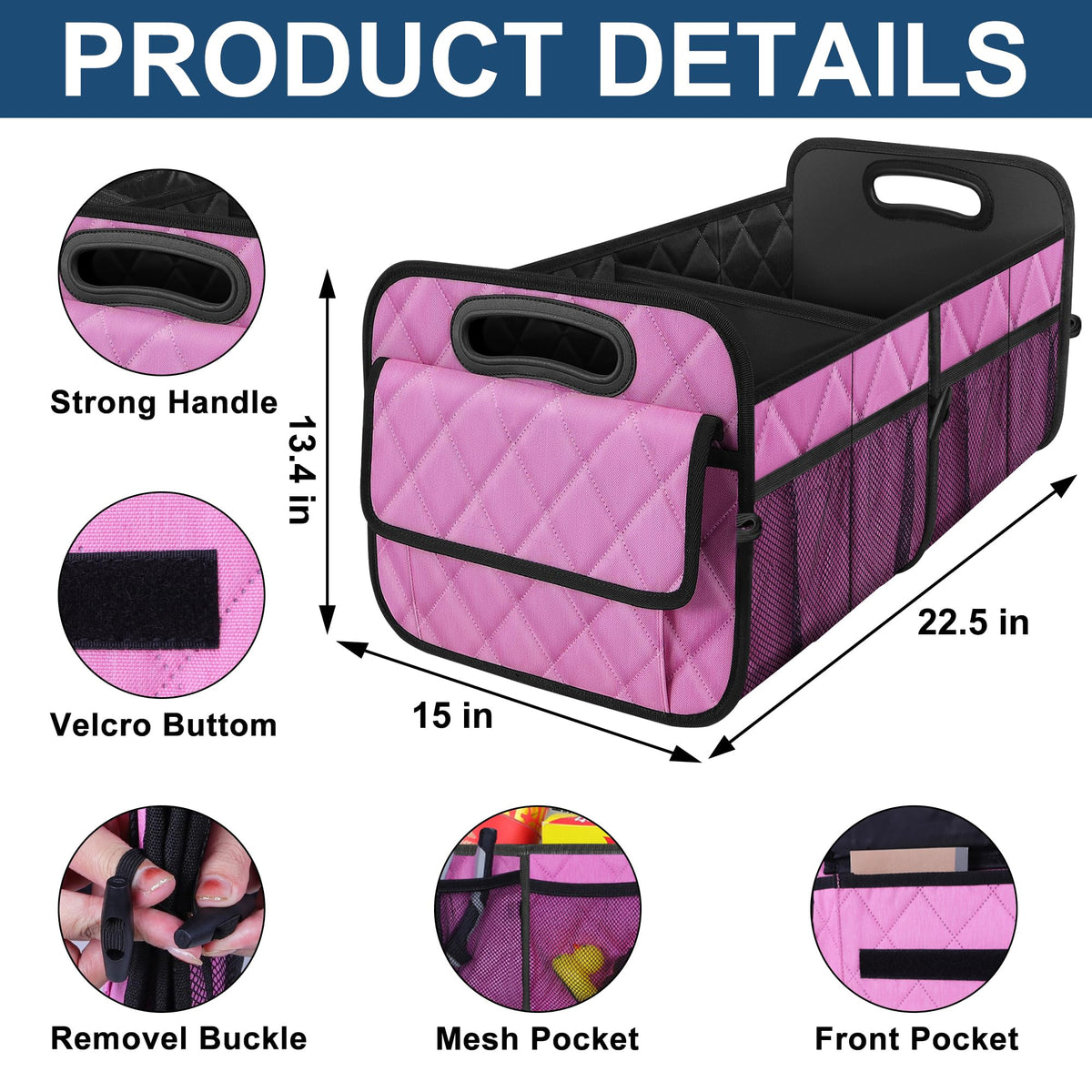 Deosk Car Trunk Organizer for SUV, Foldable Car Organizers and Storage