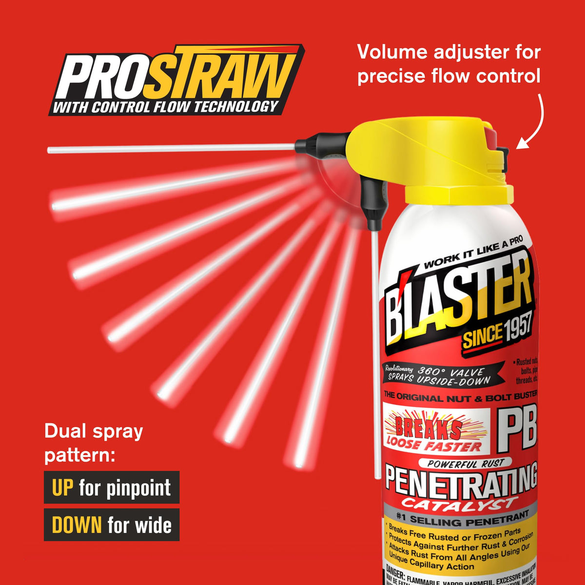 PB Blaster Penetrating Oil Spray, 11 oz Aerosol Cans (2-Pack) – Rust Remover & Bolt Loosener for Stuck Nuts, Bolts & Rusted Parts – Penetrating Catalyst for Automotive & Mechanical Use