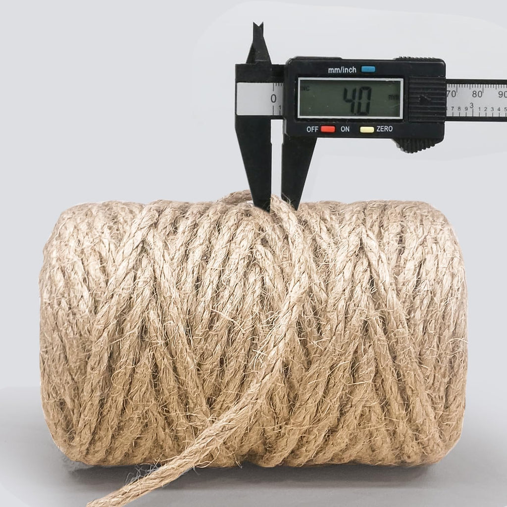 Vanhench 805FT Natural Jute Twine String, Bulk Hemp Jute Rope Cord Twine for Crafts Gardening, Gift Wrapping, Wedding Décor, Packing Material Burlap Ribbon, Christmas Knitting Macrame Decoration