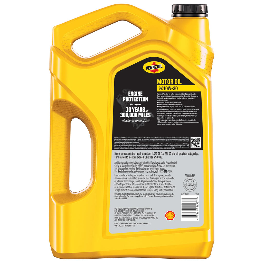 Pennzoil 10W-30 Motor Oil, 1 Quart