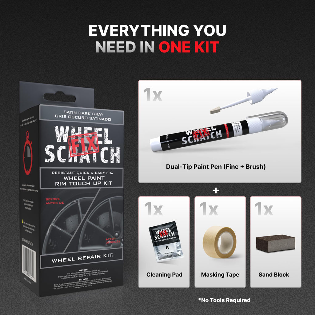 Wheel Scratch Fix® Gloss Black Rim Touch Up Paint, Wheel Scratch Repair Kit