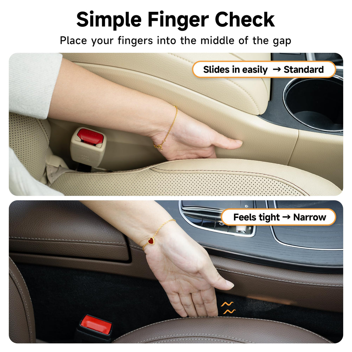 Givifive Car Seat Gap Filler Organizer 2Pack Soft Foam 3IN1 Multifunctional