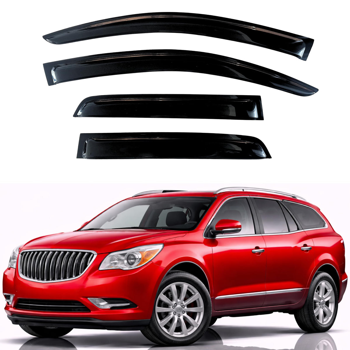 KPY Rain Guards Window Visors for 2015-2026 Ford F150 Crew/SuperCrew Cab