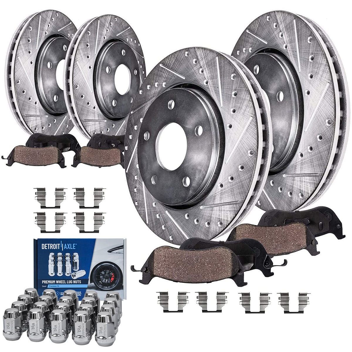 Detroit Axle - Brake Kit for Chevy GMC Silverado Sierra 1500 Tahoe Yukon XL
