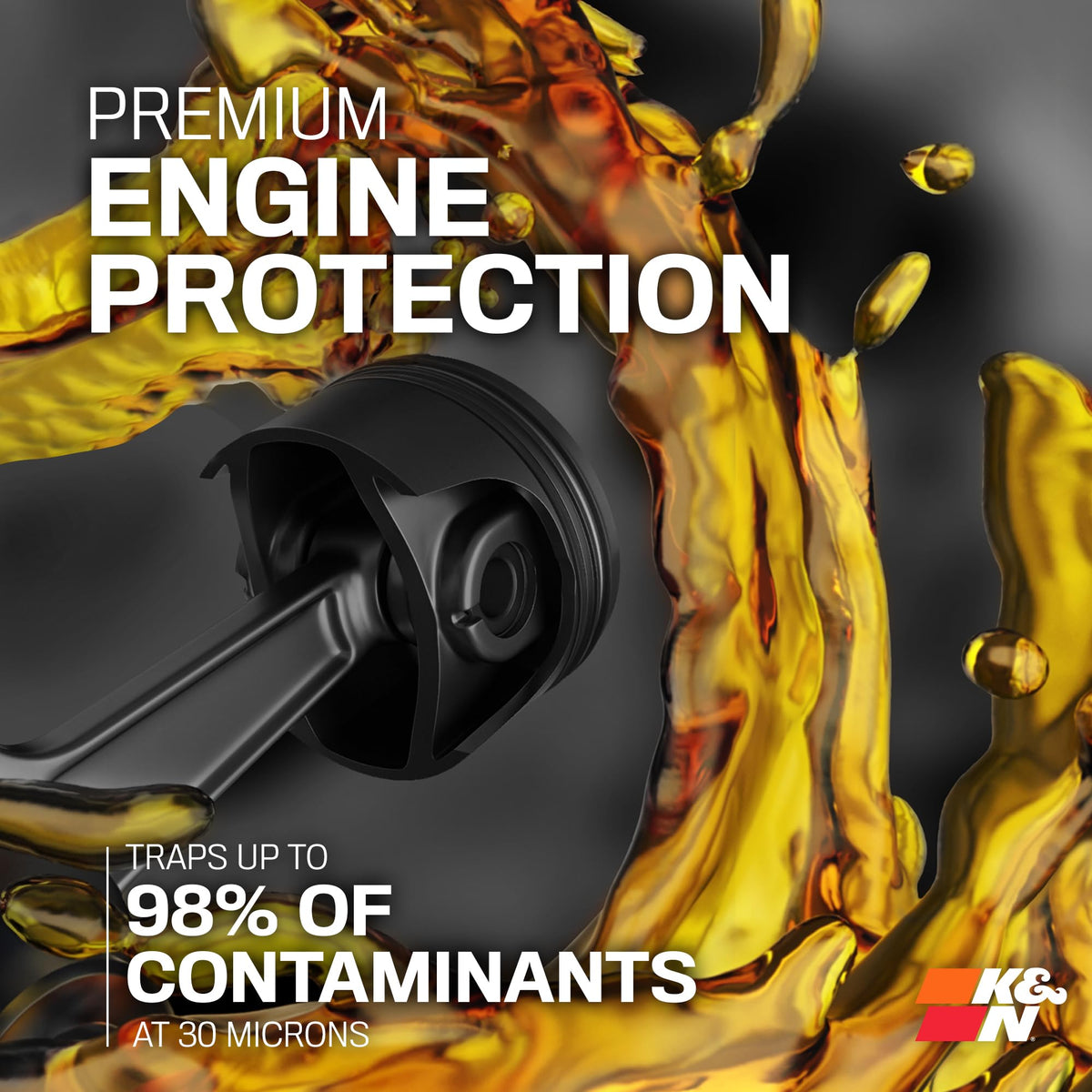 K&N Oil Filter: 20,000 Mile Engine Protection with Wrench Off Nut, HP-1004