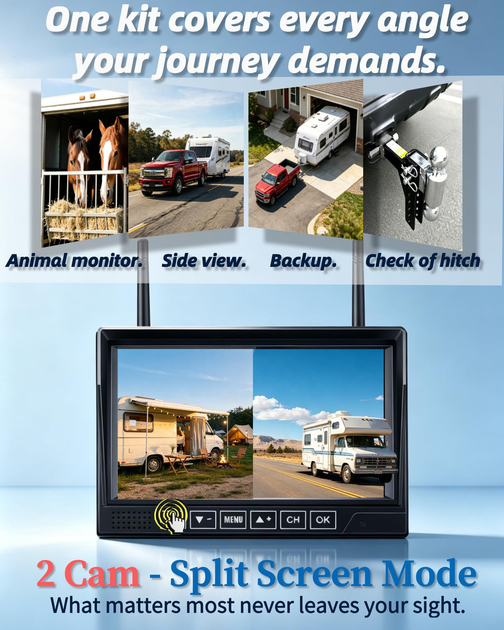 1080P HD Wireless Backup Camera - 1 Minute Magnetic Easy Install No Wiring