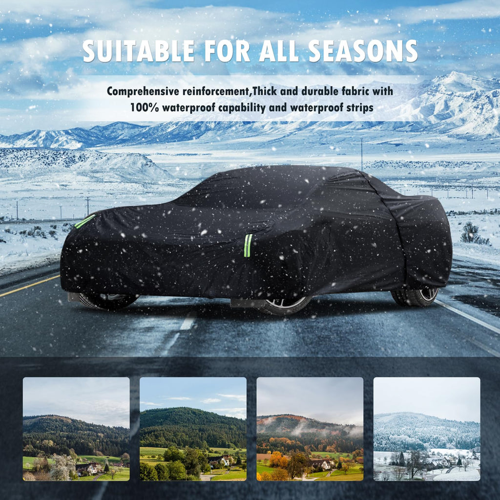 Waterproof Car Cover for Jeep Wrangler 4 Door 2006-2026 JK JL Windproof