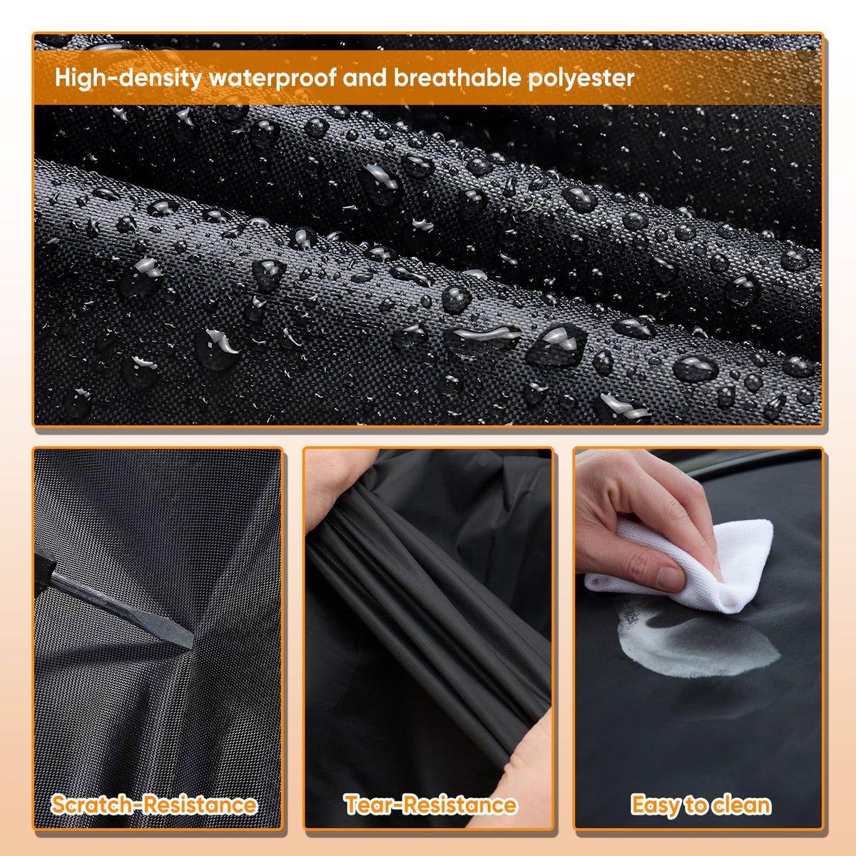 NEVERLAND Car Cover Waterproof All Weather for Sedan 183''L x 70''W x 59''H