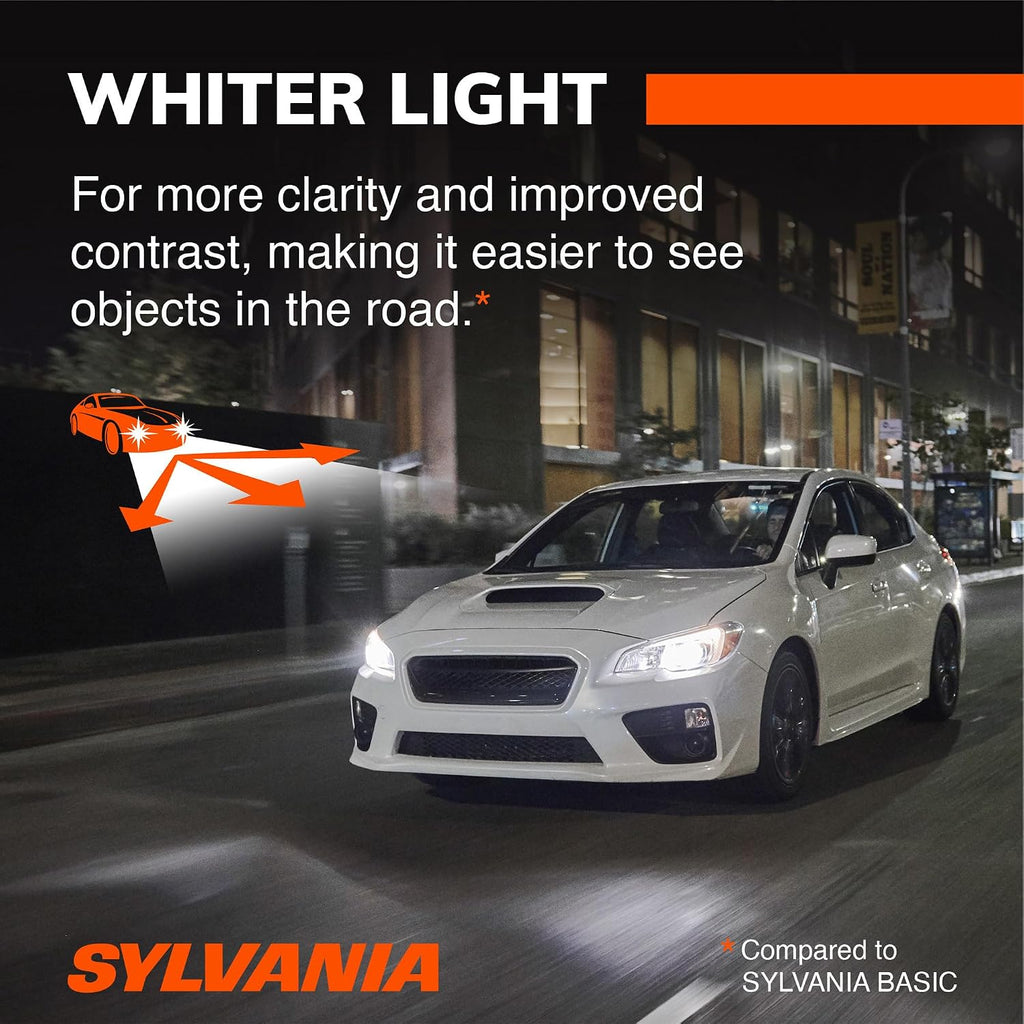 SYLVANIA H11 SilverStar Ultra Halogen Headlight Bulb, 2 Bulbs