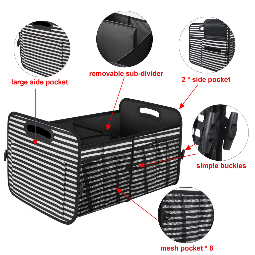 Femuar Car Trunk Organizer-Collapsible Car Storage for Suv/Jeep/Sedan