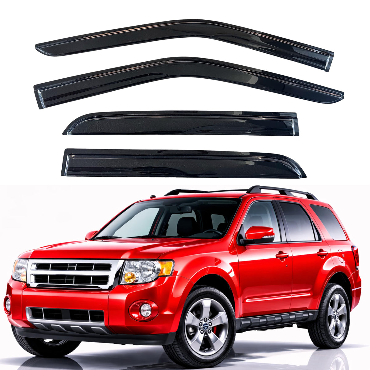 KPY Rain Guards Window Visors for 2015-2026 Ford F150 Crew/SuperCrew Cab
